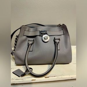 Michael Kors Grey Leather Hamilton Tote